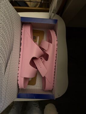 Birkenstock Pink EVA Arizona Platform Sandals